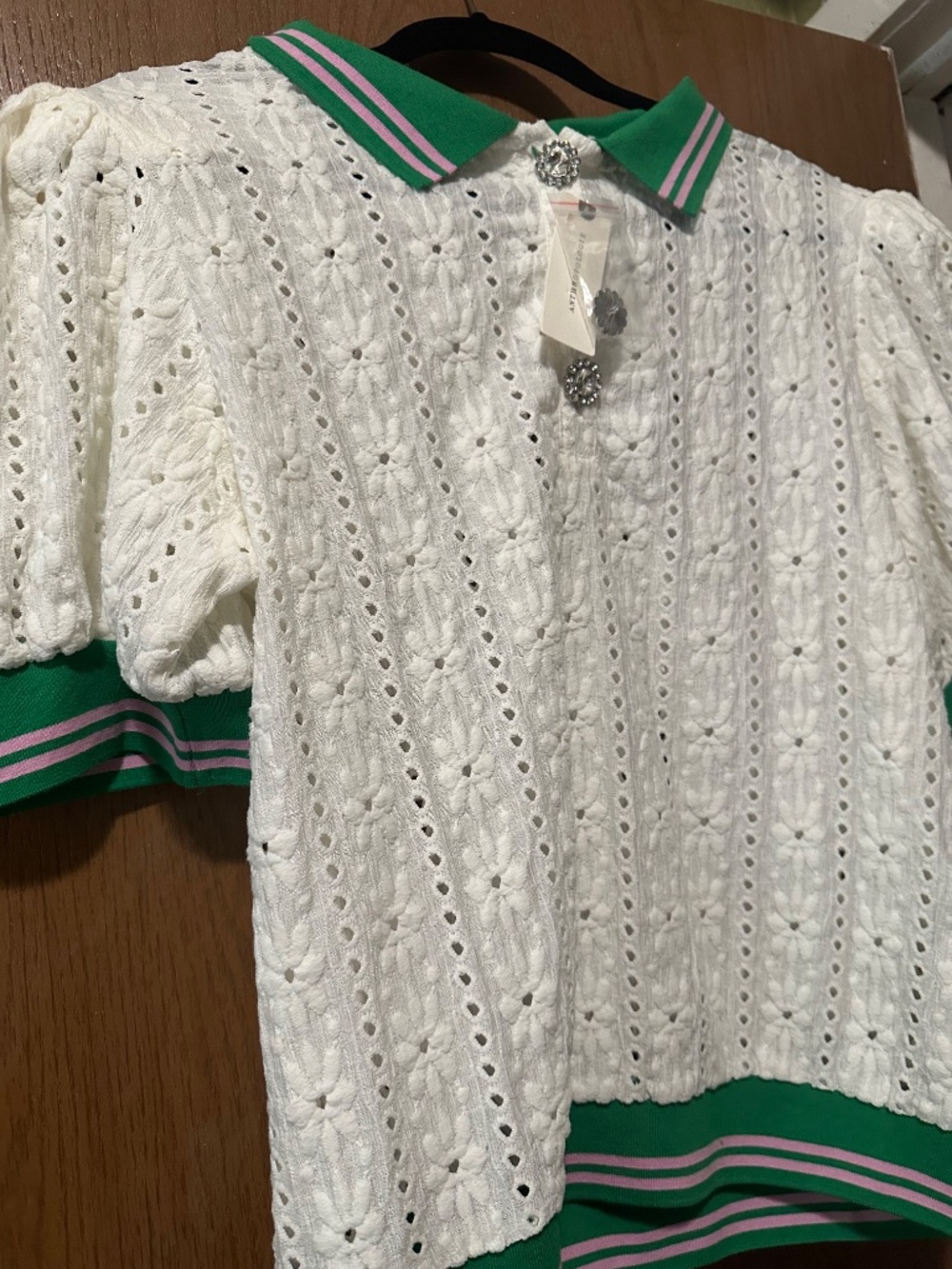 Anthropologie Lace Polo Style Top | NWT - Picture 9 of 16